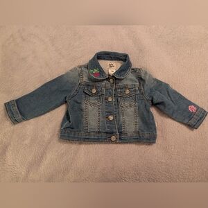 OshKosh B'gosh Blue Denim Jacket with G Vinyl Embellishment